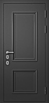 Дверь входная для квартиры, Russo, внешняя, черный шелк, объемный декоративный рисунок на металл